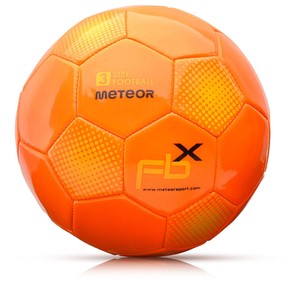 Piłka nożna Meteor FBX 3 pomarańczowa