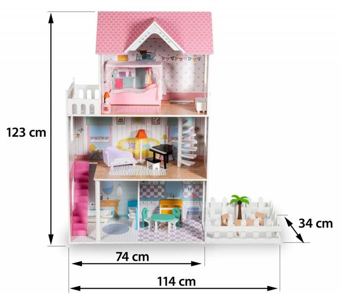 Domek dla lalek Mamabrum 123 cm Mamabrum