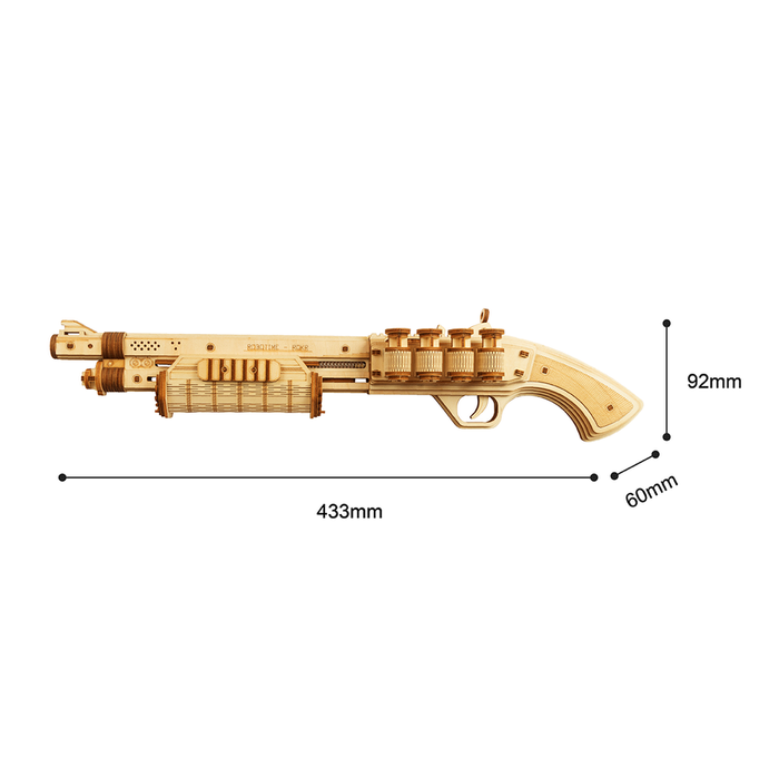 ROBOTIME Drewniana Zabawka Pistolet Do Złożenia Shotgun