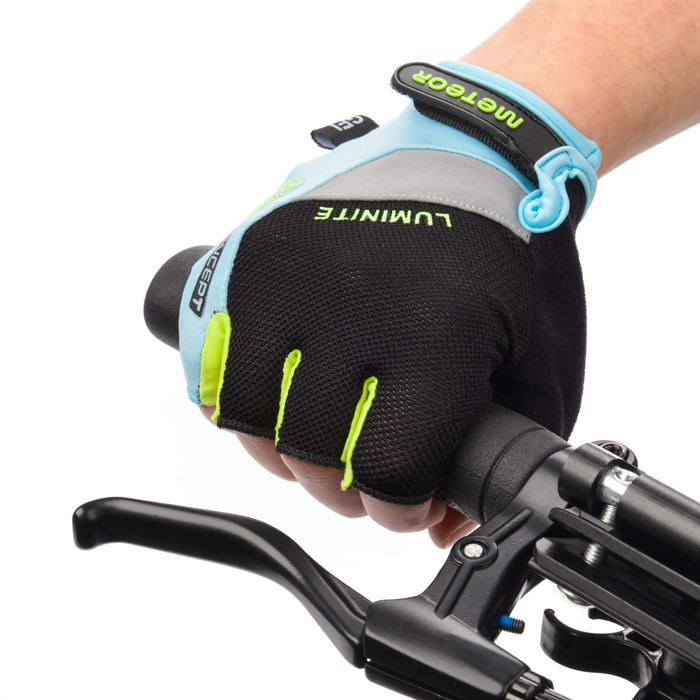 Rękawiczki rowerowe Meteor Gel GX38 XXL niebiesko-zielony