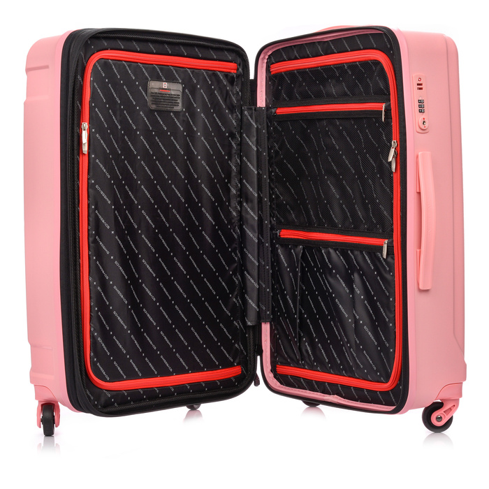 Średnia Walizka SwissBags Tourist 65cm Różowa