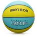 PIŁKA KOSZOWA METEOR LAYUP #4 żółto-turkusowa