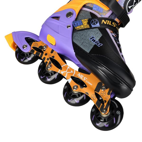 NA13810 ŁYŻWOROLKI TWIST ŻÓŁTE ROZM. M(35-38) NILS EXTREME