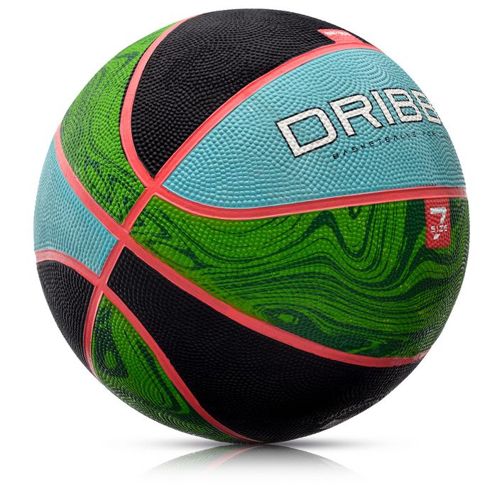 PIŁKA KOSZ. METEOR DRIBBLE #7 blue/green
