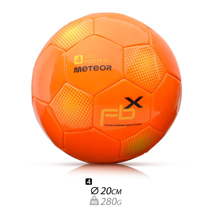 Piłka nożna Meteor FBX 4 pomarańczowy