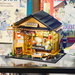 LITTLE STORY Składany Drewniany Model Puzzle 3D DIY Corner Grocery Store
