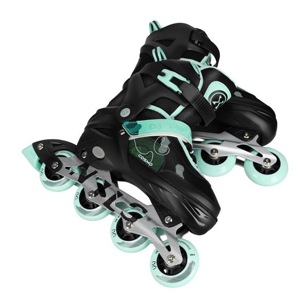 NA13808 ŁYŻWOROLKI COSMO ZIELONE ROZM. L(38-41) NILS EXTREME