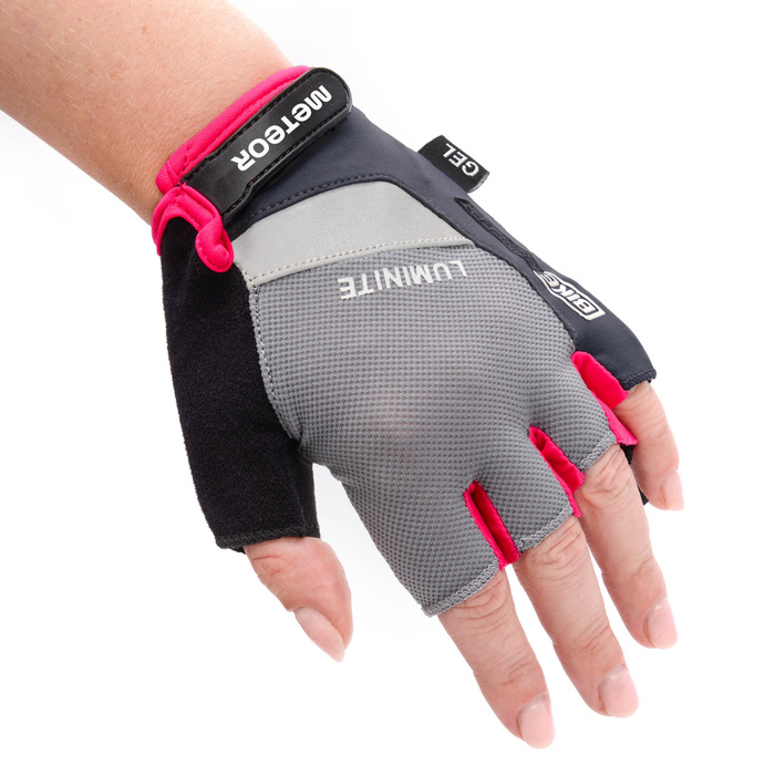 Rękawiczki rowerowe Meteor Gel GX34 grey-pink XS