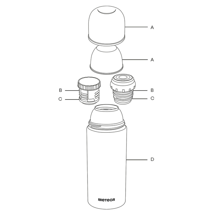 Termos Meteor 750 ml czarny