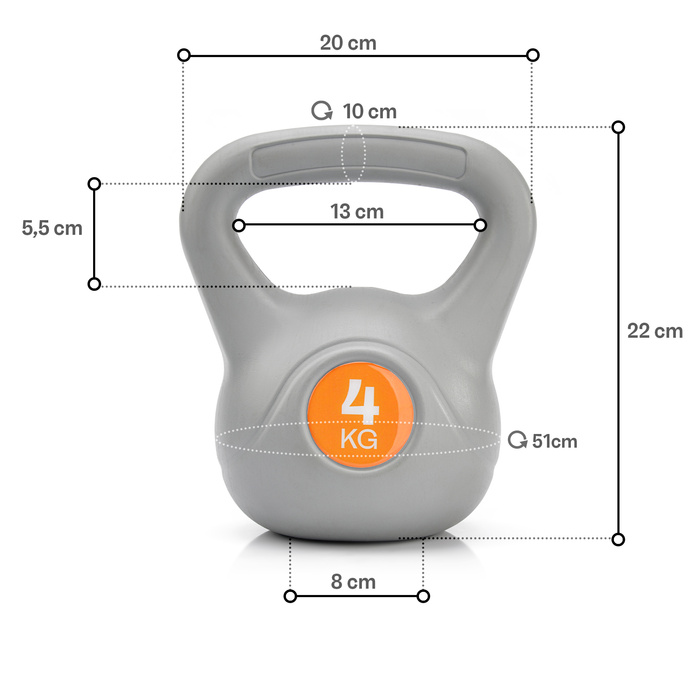 Kettlebell bitumiczny Meteor 4 kg