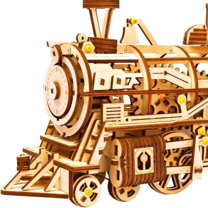 ROBOTIME Drewniany Model Puzzle 3D Lokomotywa