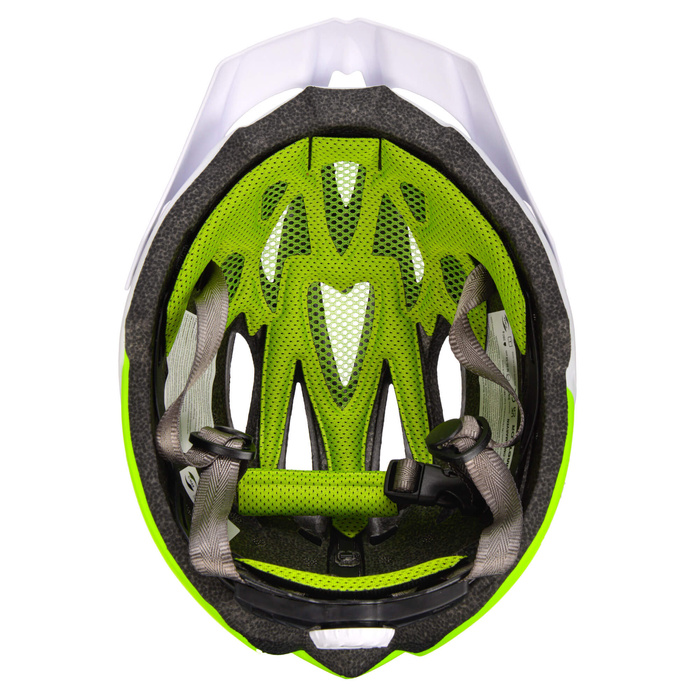 Kask rowerowy Meteor Marven L 58-61 cm biały/neonowy zielony