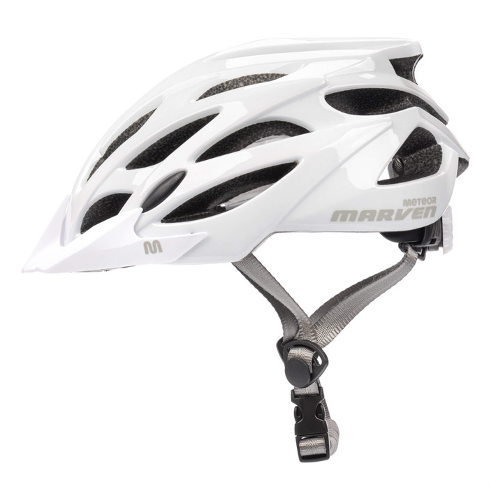 Kask rowerowy Meteor Marven S 52-56 cm biały shiny