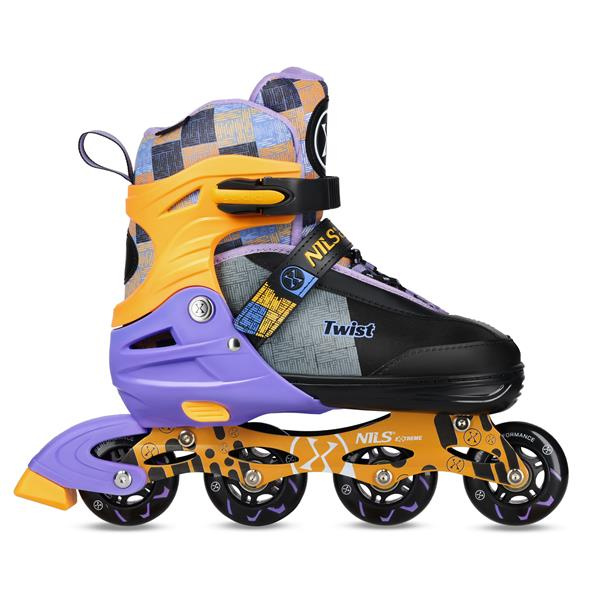 NA13810 ŁYŻWOROLKI TWIST ŻÓŁTE ROZM. M(35-38) NILS EXTREME