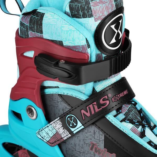 NA13810 ŁYŻWOROLKI TWIST NIEBIESKIE ROZM. L(39-42) NILS EXTREME