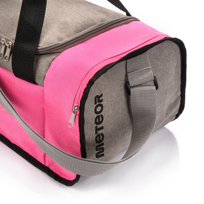 Torba fitness Meteor Nepr szary/różowy