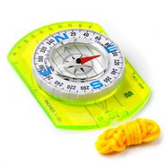 Kompas z linijką zieloną tarcza biała Meteor