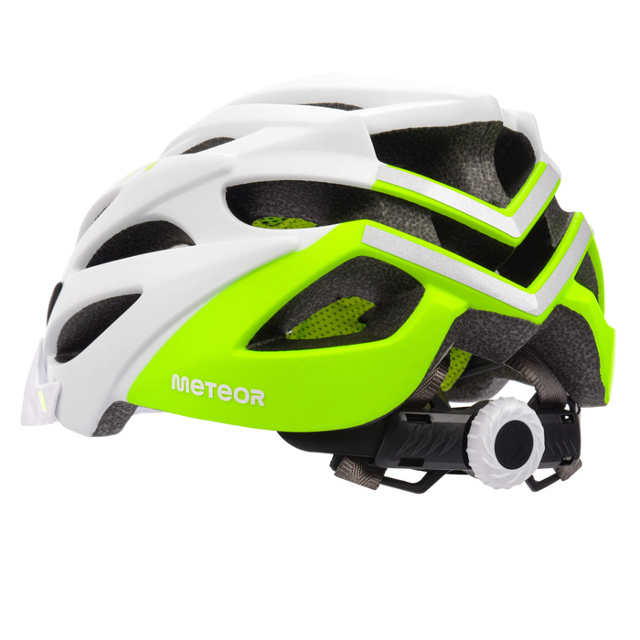 Kask rowerowy Meteor Marven L 58-61 cm biały/neonowy zielony