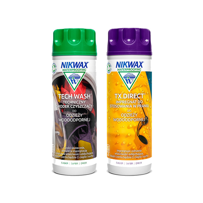 ZESTAW DO PIELĘGNACJI ODZIEŻY I SPRZĘTU OUTDOOR TECH WASH/TX.DIRECT NIKWAX