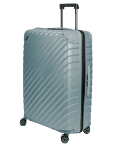 Duża walizka SwissBags Diamond cut 76 cm metaliczny niebieski