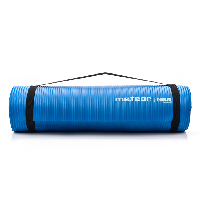 MATA DO ĆWICZEŃ METEOR NBR Z POKROWCEM 183x61x1 cm niebieska