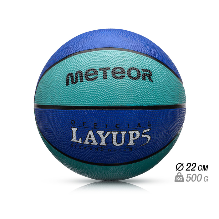 PIŁKA KOSZOWA METEOR LAYUP #5 niebieska