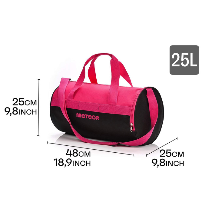 Torba fitness Meteor Siggy różowy/czarny