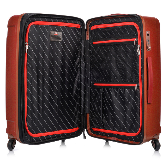 Średnia walizka SwissBags Tourist 65 cm czerwony