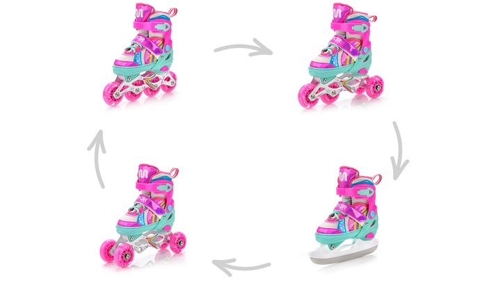 Rolki 4w1 Meteor Fantasy XS 27-30