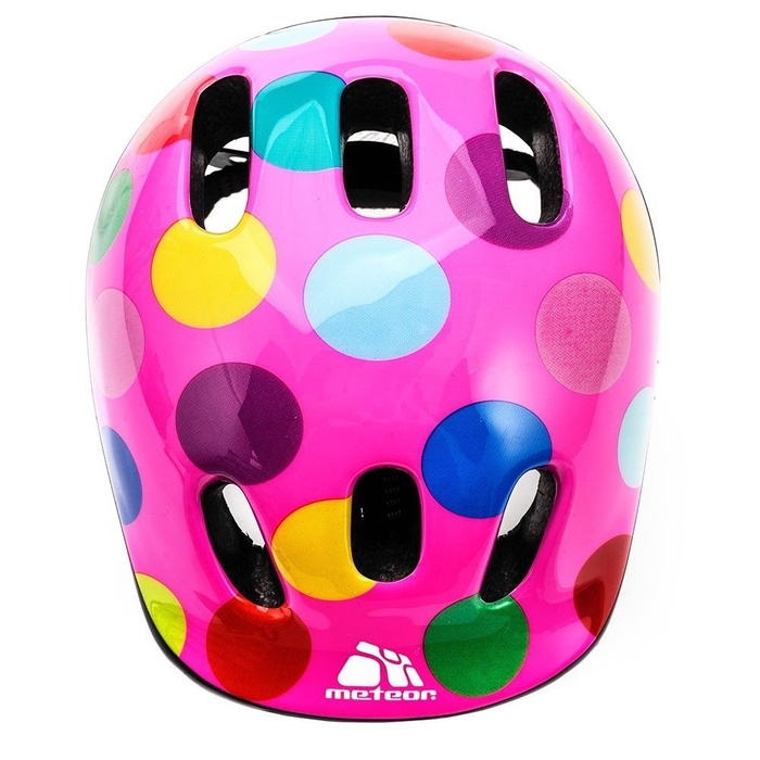 KASK ROWEROWY DZIECIĘCY METEOR MV6-2 DOTS