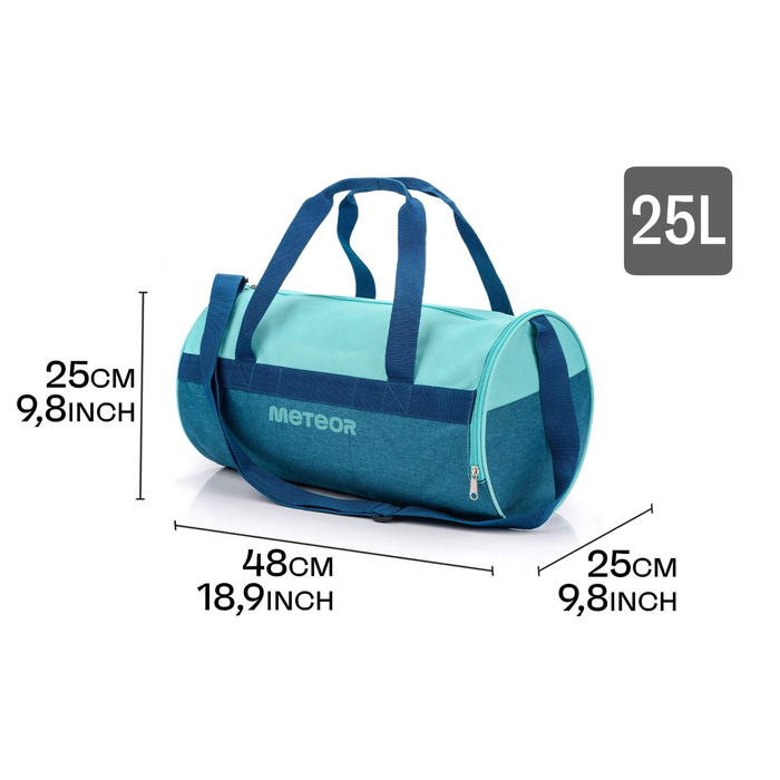 Torba fitness Meteor Siggy niebieski/miętowy