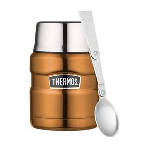 Termos na jedzenie z składaną łyżką i kubkiem THERMOS – miedziany