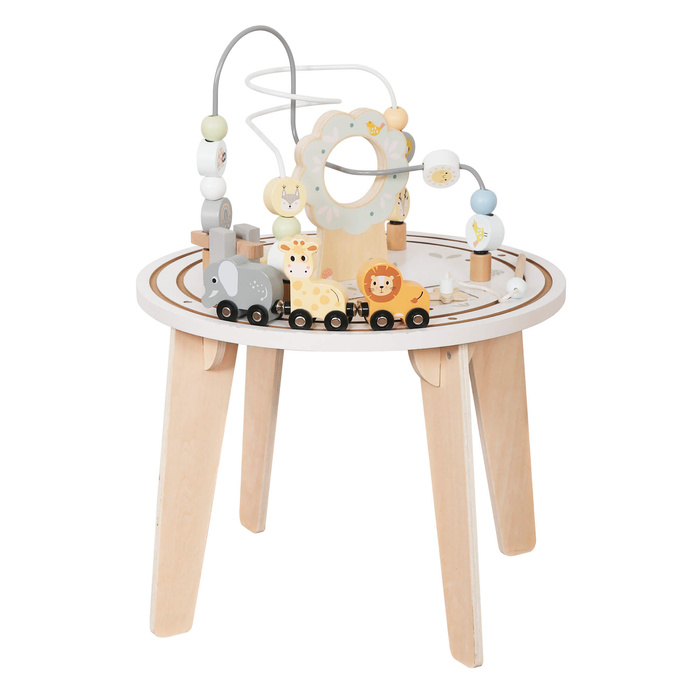 Drewniany stolik labirynt dla dzieci