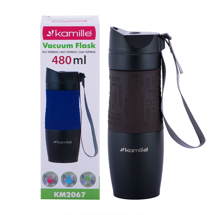 Kubek Termiczny Kamille KM2067 brązowy