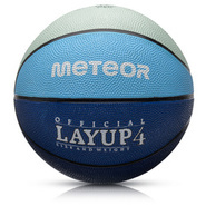 PIŁKA KOSZOWA METEOR LAYUP #4 szara/niebieska
