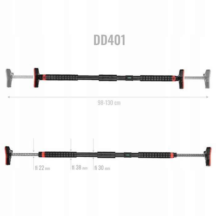 DD401 DRĄŻEK ROZPOROWY Z POZIOMICĄ 98-130 CM HMS