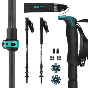 TK8607 KIJE TREKKINGOWE WŁÓKNO WĘGLOWE NILS