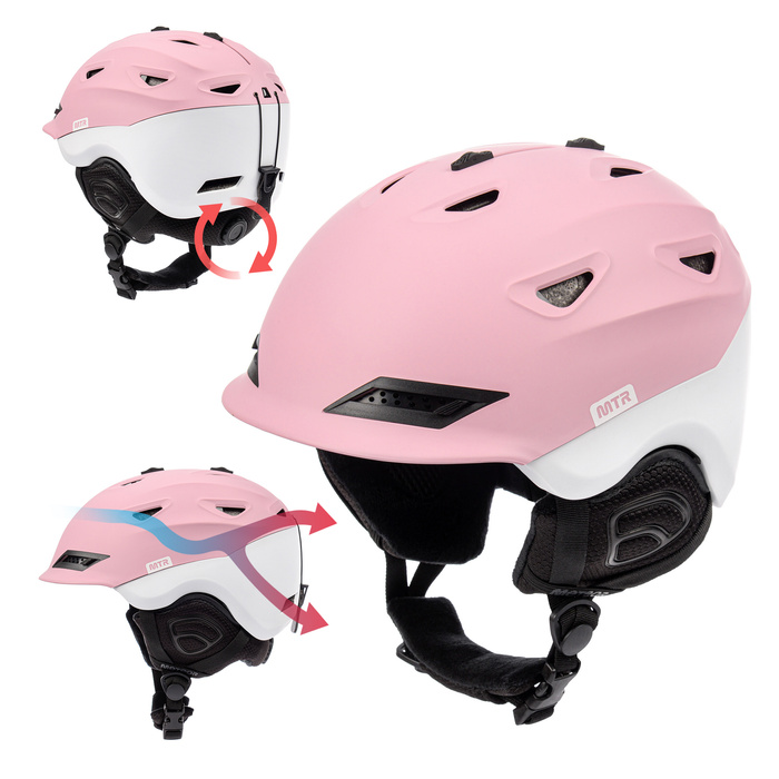 Kask narciarski Meteor Montara L 58-61 cm biały/różowy