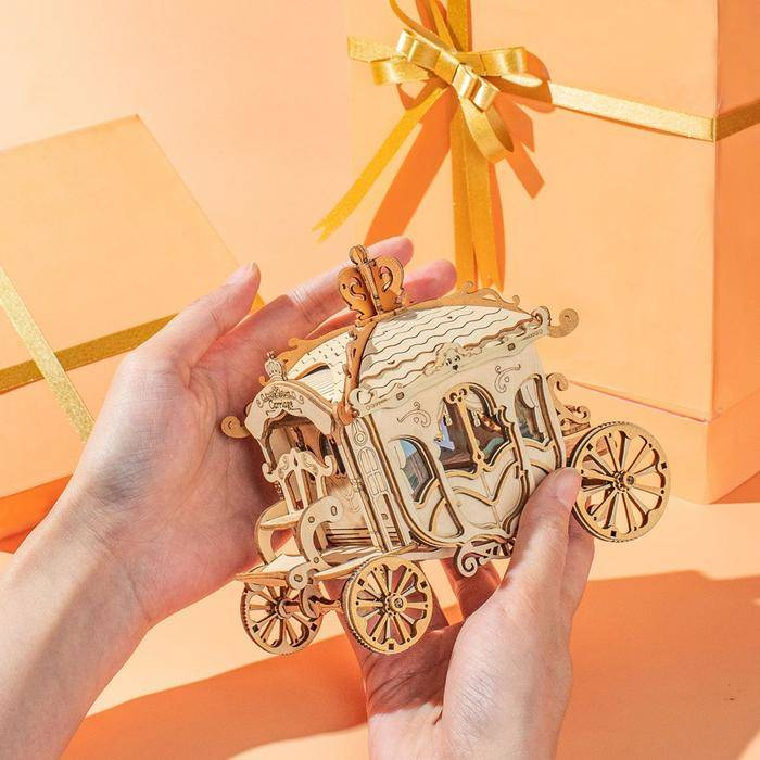 ROBOTIME Drewniany Model Puzzle 3D Wagon