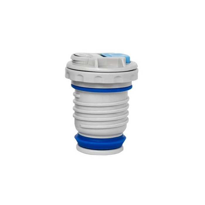 Termos z przyciskiem na nakrętce oraz z kubkiem 750 ml THERMOS - ciemnoniebieski