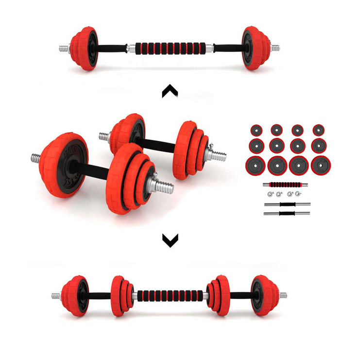 SGGX20 SZTANGIELKI REGULOWANE GUMOWANE 20KG HMS