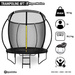 Trampolina ogrodowa dla dzieci HyperMotion - 244 cm 8FT - z drabinką i siatką wewnętrzną - do domu i ogrodu