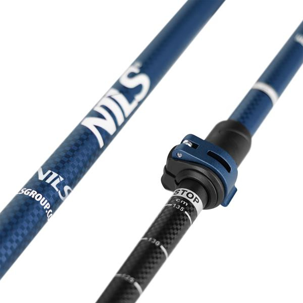TK8601 BLUE KIJE TREKKINGOWE ALUMINIOWE NILS