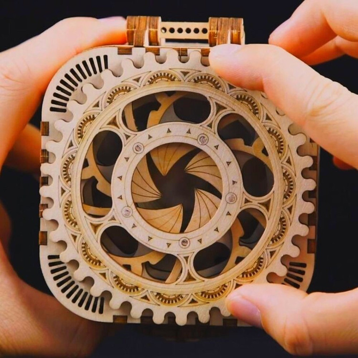 ROBOTIME Drewniany Model Puzzle 3D Skrzynia skarbów