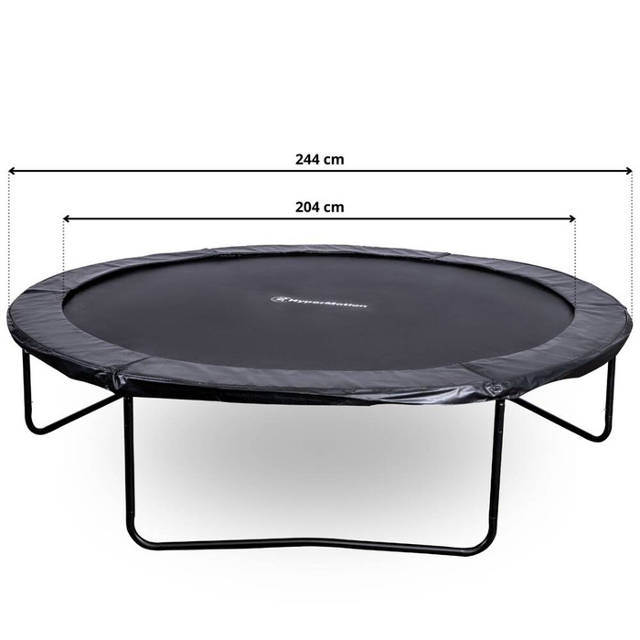 Trampolina ogrodowa dla dzieci HyperMotion - 244 cm 8FT - z drabinką i siatką wewnętrzną - do domu i ogrodu