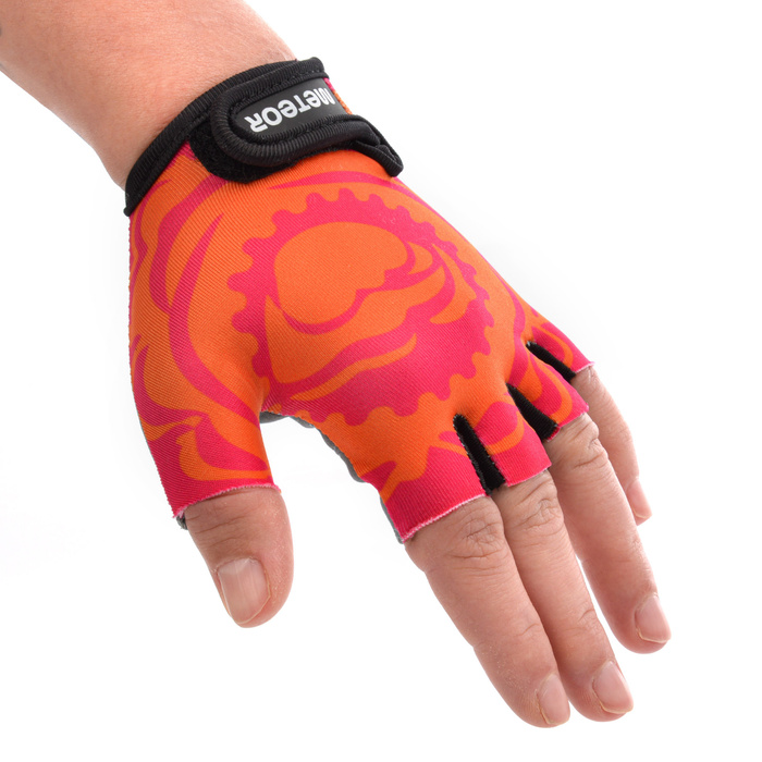 Rękawiczki rowerowe Meteor Kids Big flower XS