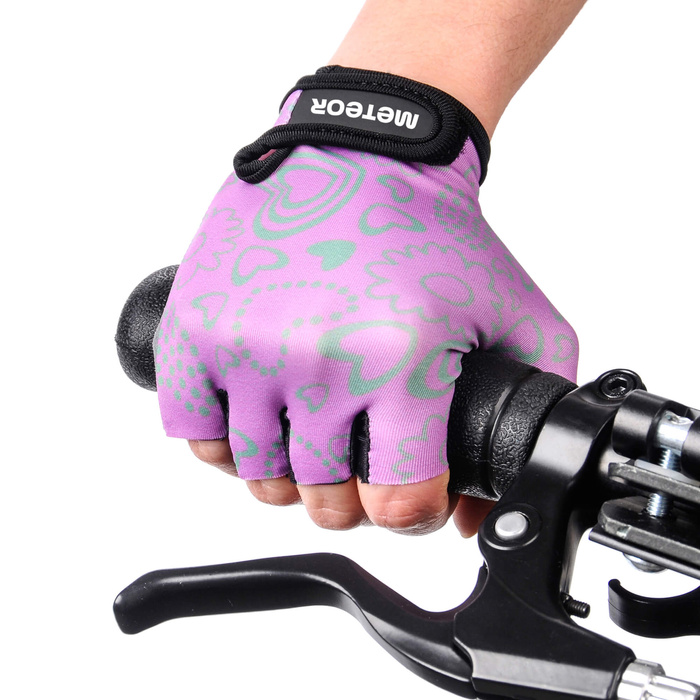 Rękawiczki rowerowe Meteor Kids Flower M