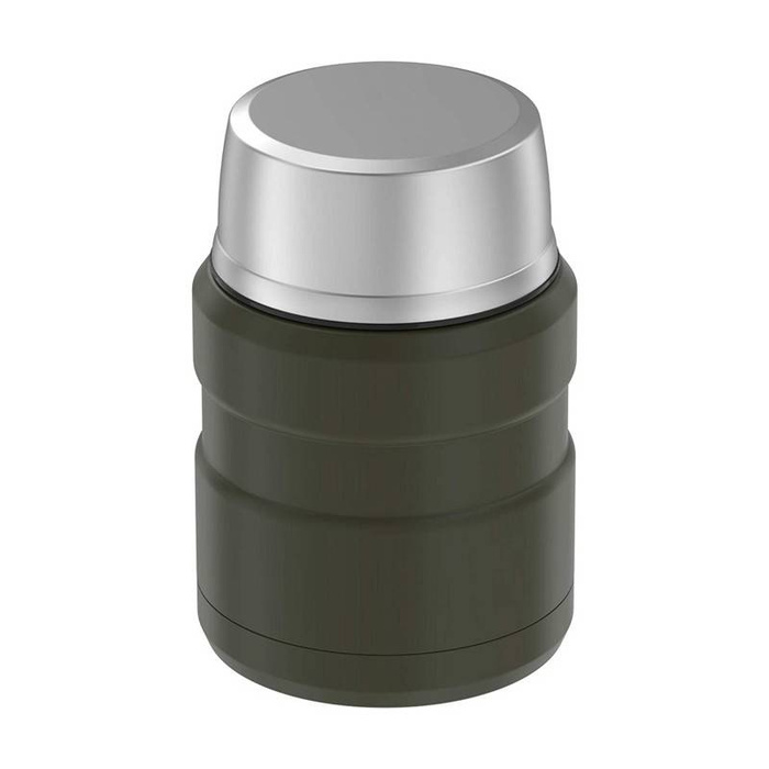 Termos na jedzenie z składaną łyżką i kubkiem THERMOS – zieleń wojskowa