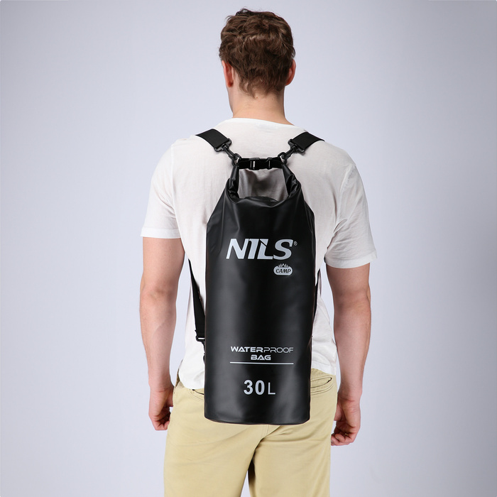NC17103 KARIMATA SKŁADANA TURYSTYCZNA Z PODBICIEM ALUMINIOWYM + XPE 195 CM CZARNA NILS CAMP