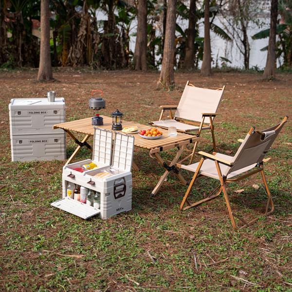 NCB4003 SKŁADANA SKRZYNIA KEMPINGOWA Z POKRYWĄ NILS CAMP